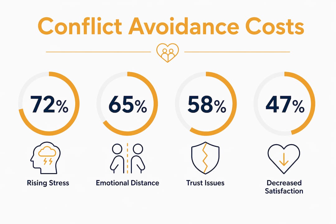 Infographic showing key statistics on conflict avoidance costs