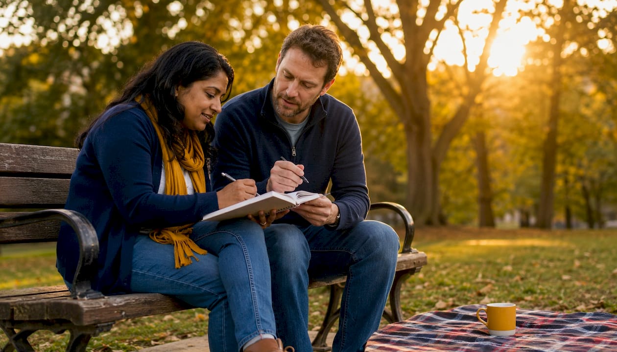 Couple discussing marital friendship traits