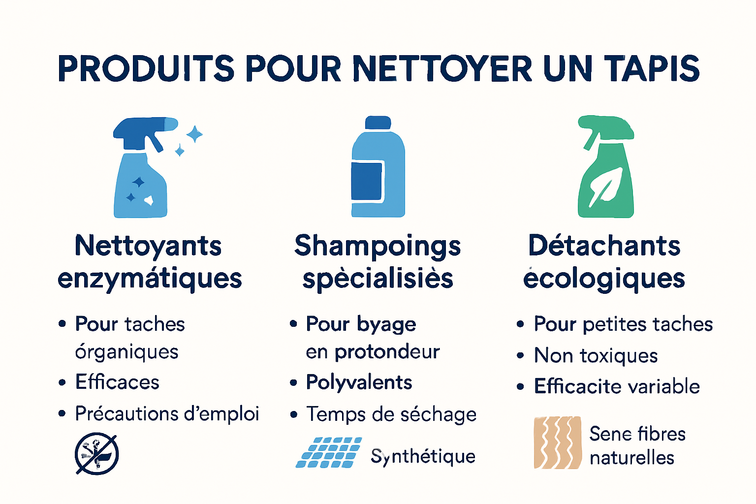 Produit pour nettoyer un tapis