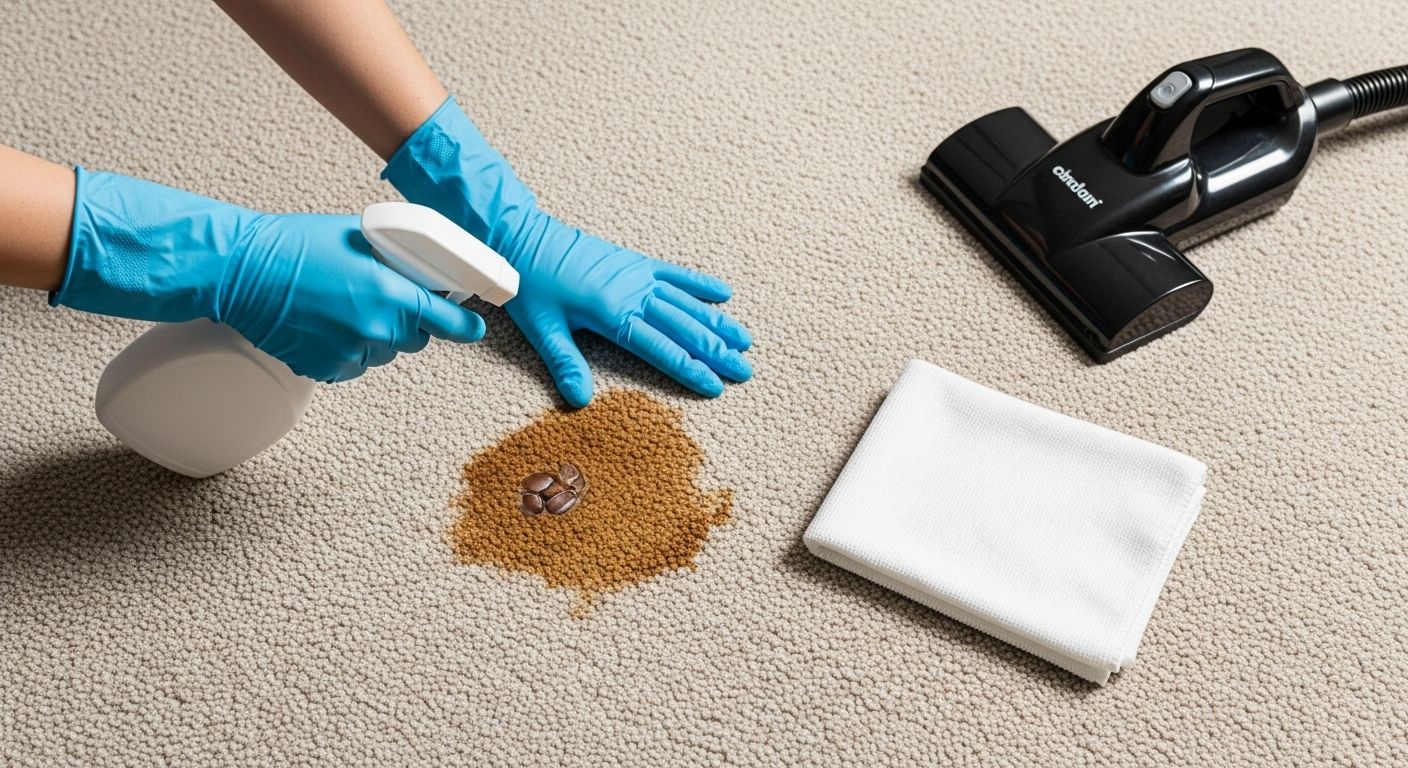 detergent tapis café
