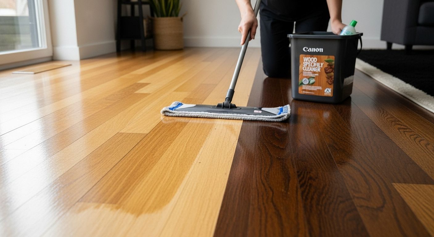 nettoyage plancher bois microfibre