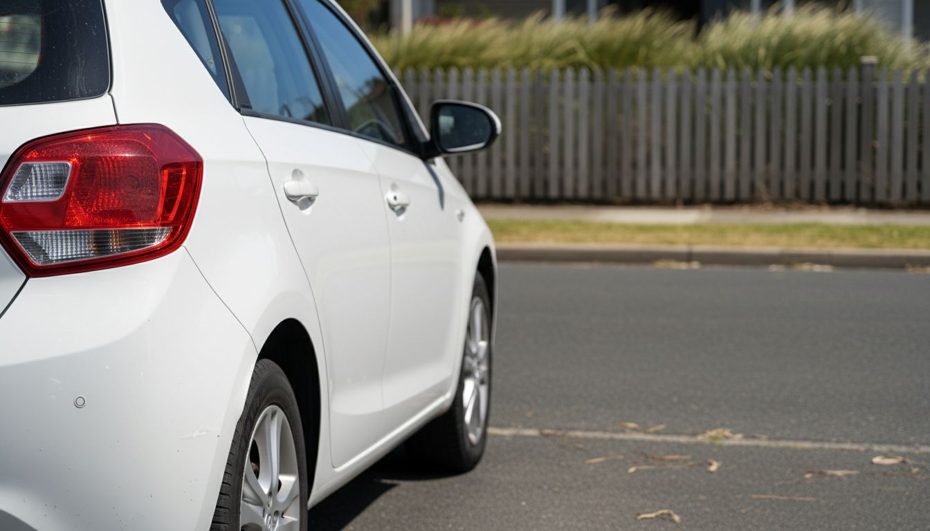 Close up of salt spray car damage