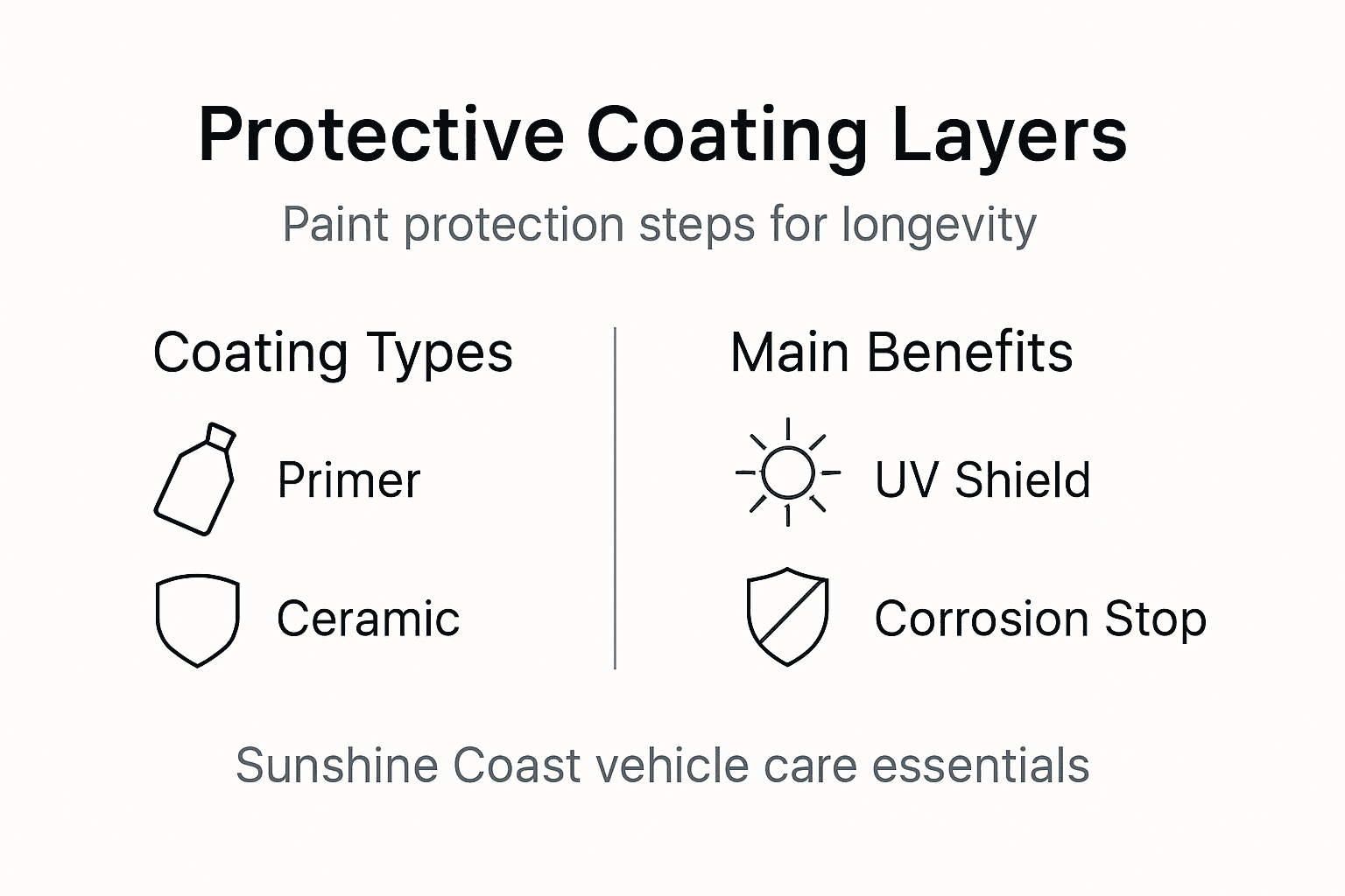 Infographic showing car paint protection layering