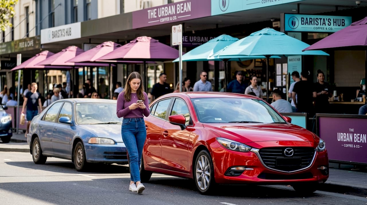 Red sedan shows lasting deep gloss