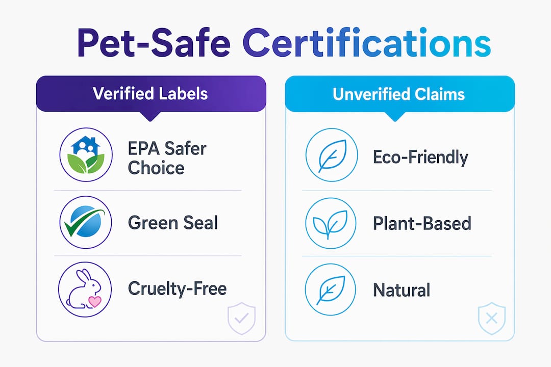 Comparison of verified and unverified pet-safe product labels