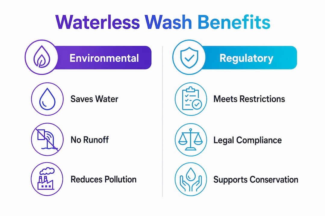 Infographic comparing environmental and regulatory benefits