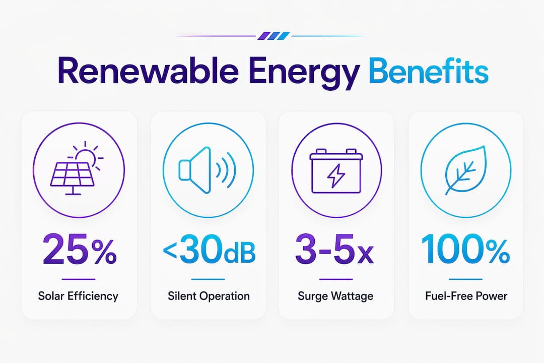 Infographic showing renewable energy benefits for detailers