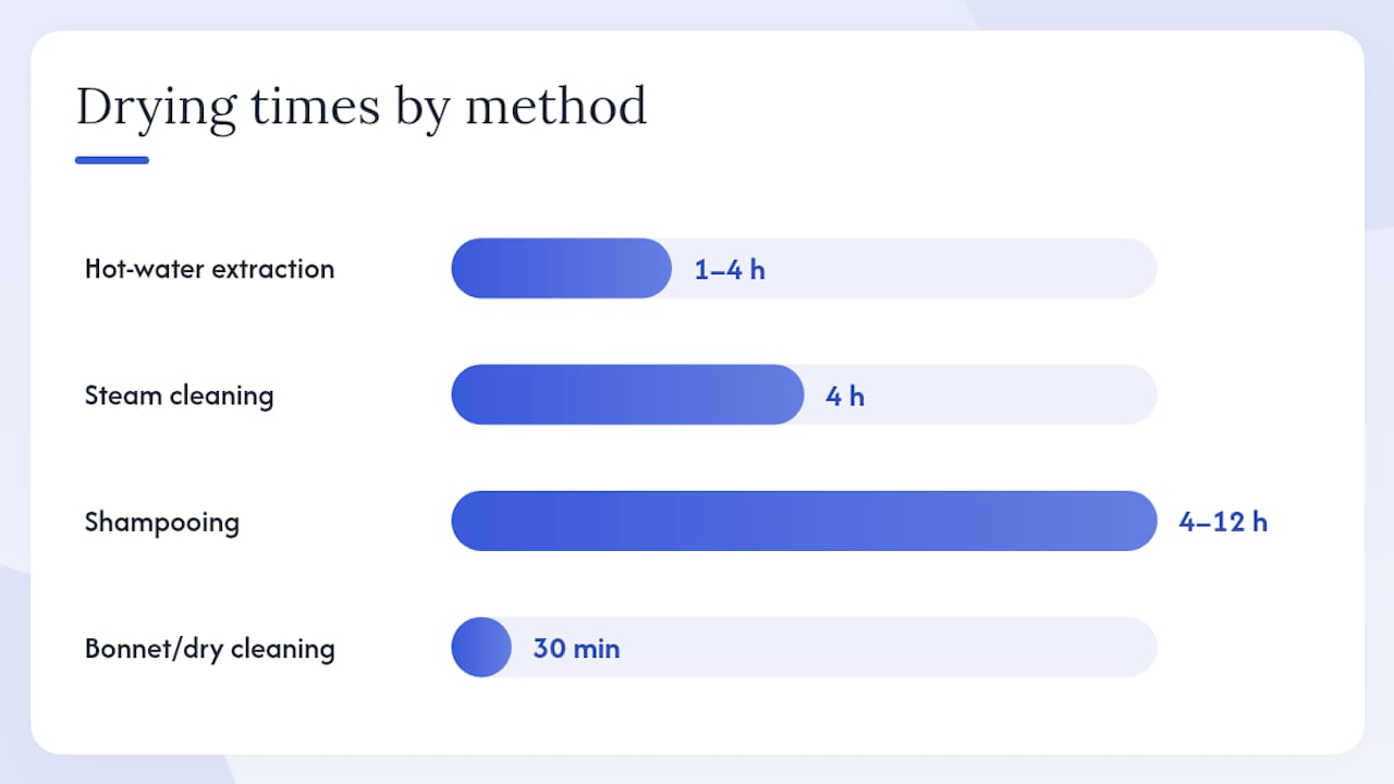 When should you choose extraction over other carpet cleaning methods? — overview diagram