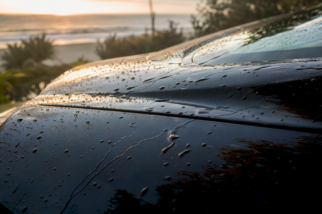 Water beading on ceramic coated PPF surface