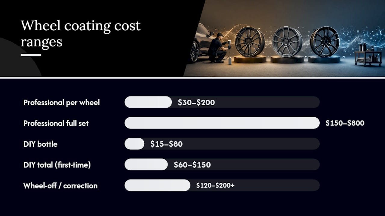 Cost comparison of wheel ceramic coating options