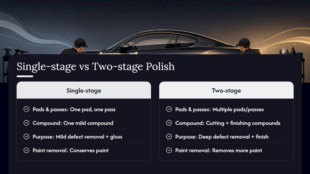 What is single-stage polish, really? — overview diagram