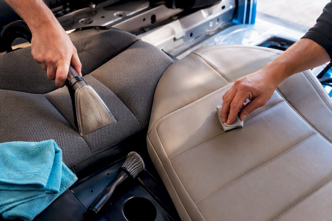 Different cleaning methods for fabric and leather upholstery