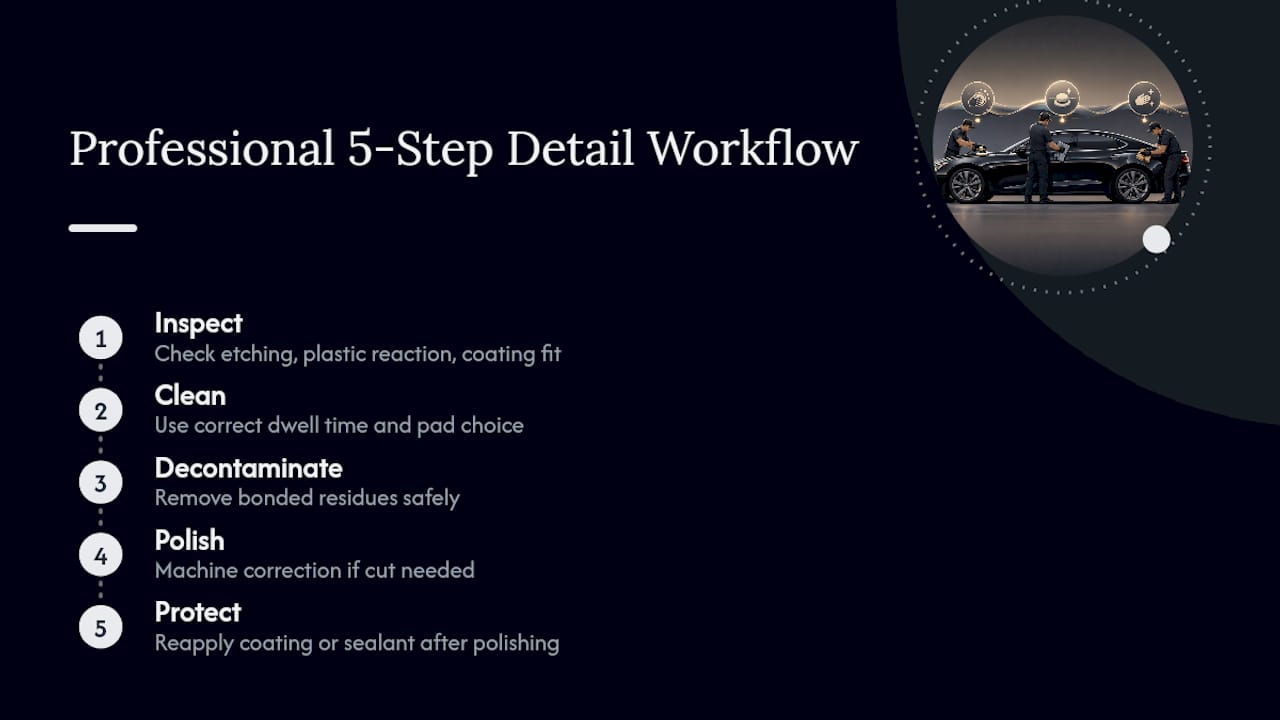 Five stages of professional paint stain removal