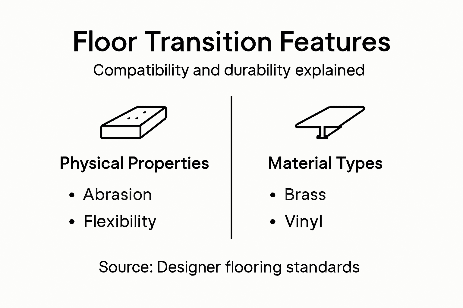 Infographic summarizing transition features compatibility
