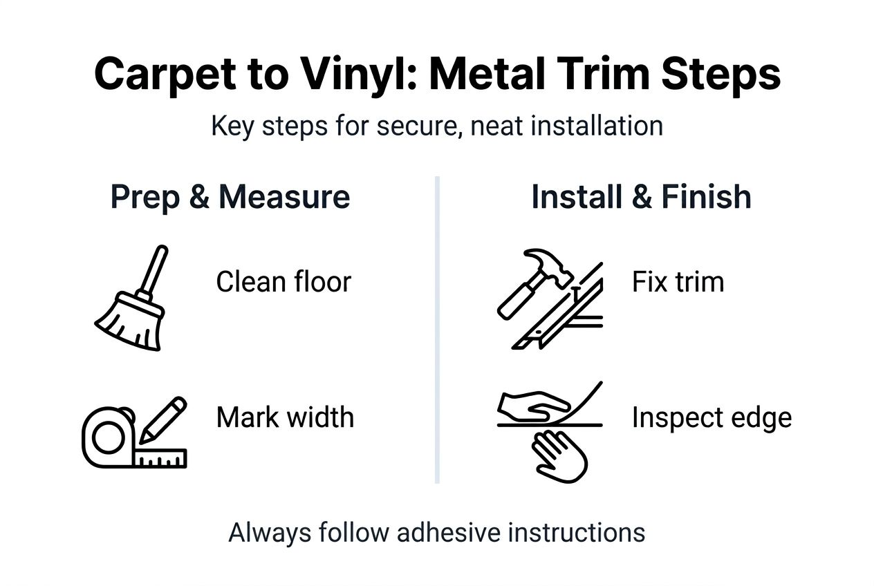 Infographic overview of transition installation steps