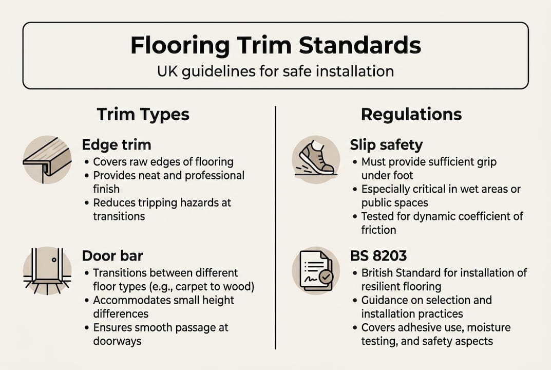 Infographic of UK flooring trim standards