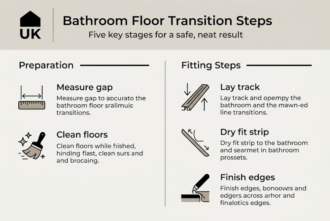 Infographic diagram of key floor transition steps