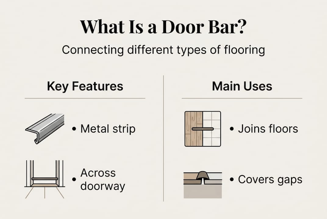 Infographic about door bar features and uses