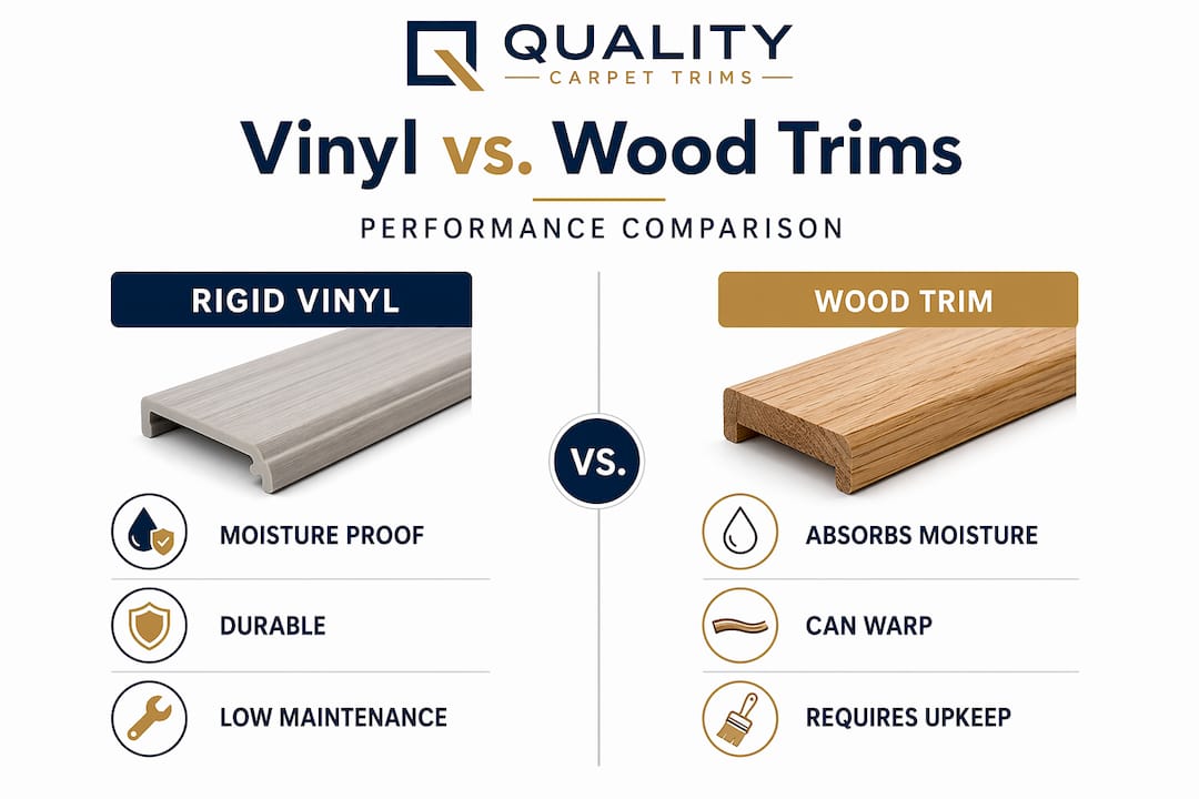 Vinyl versus wood trims comparison infographic