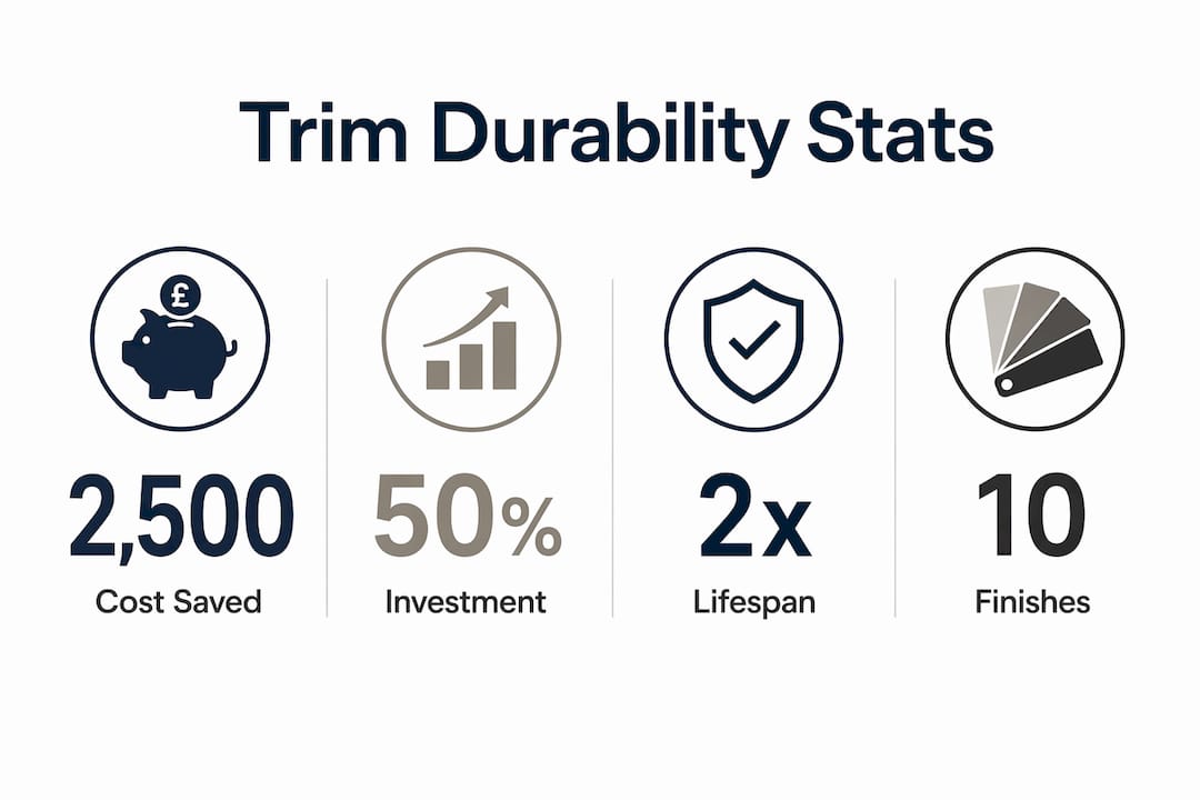 Infographic showing key statistics on trim durability impact