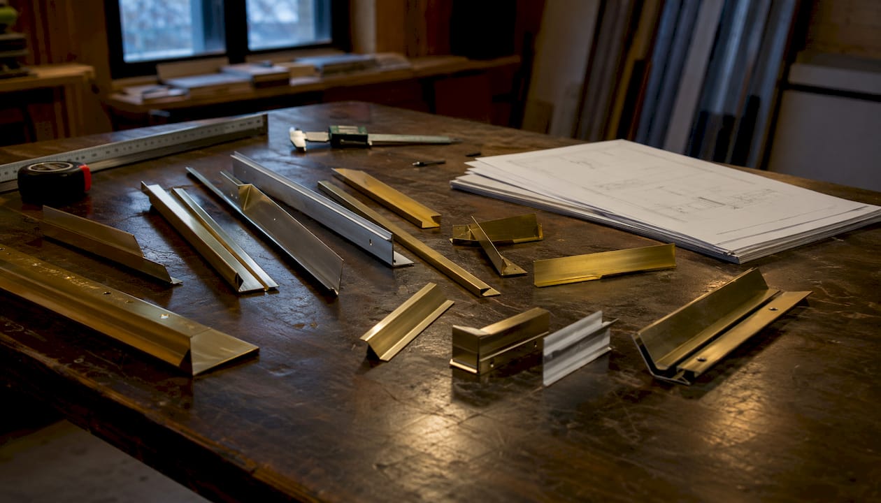 Wide range of waterproofing trims on workbench