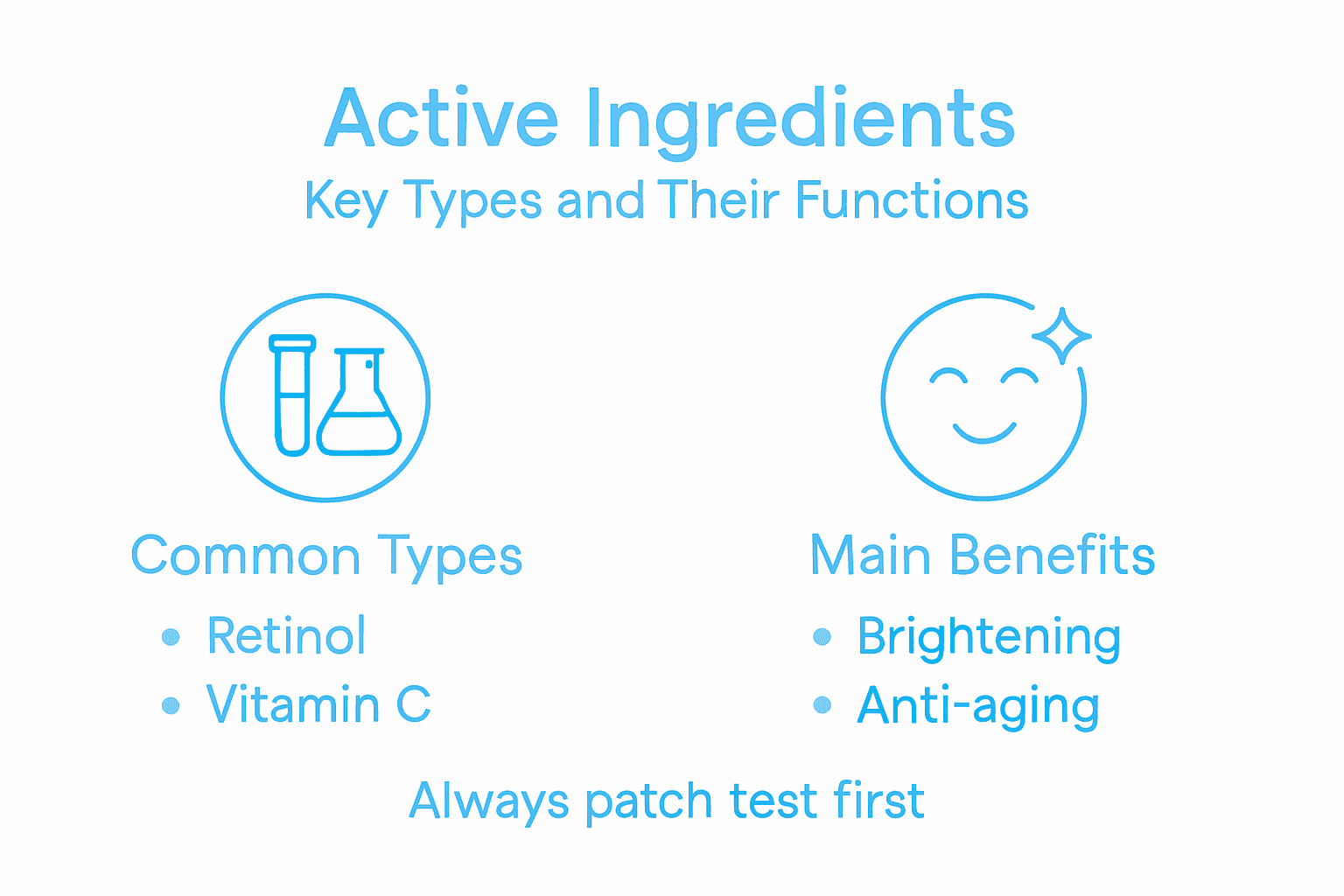 Infographic summarizing active ingredient types