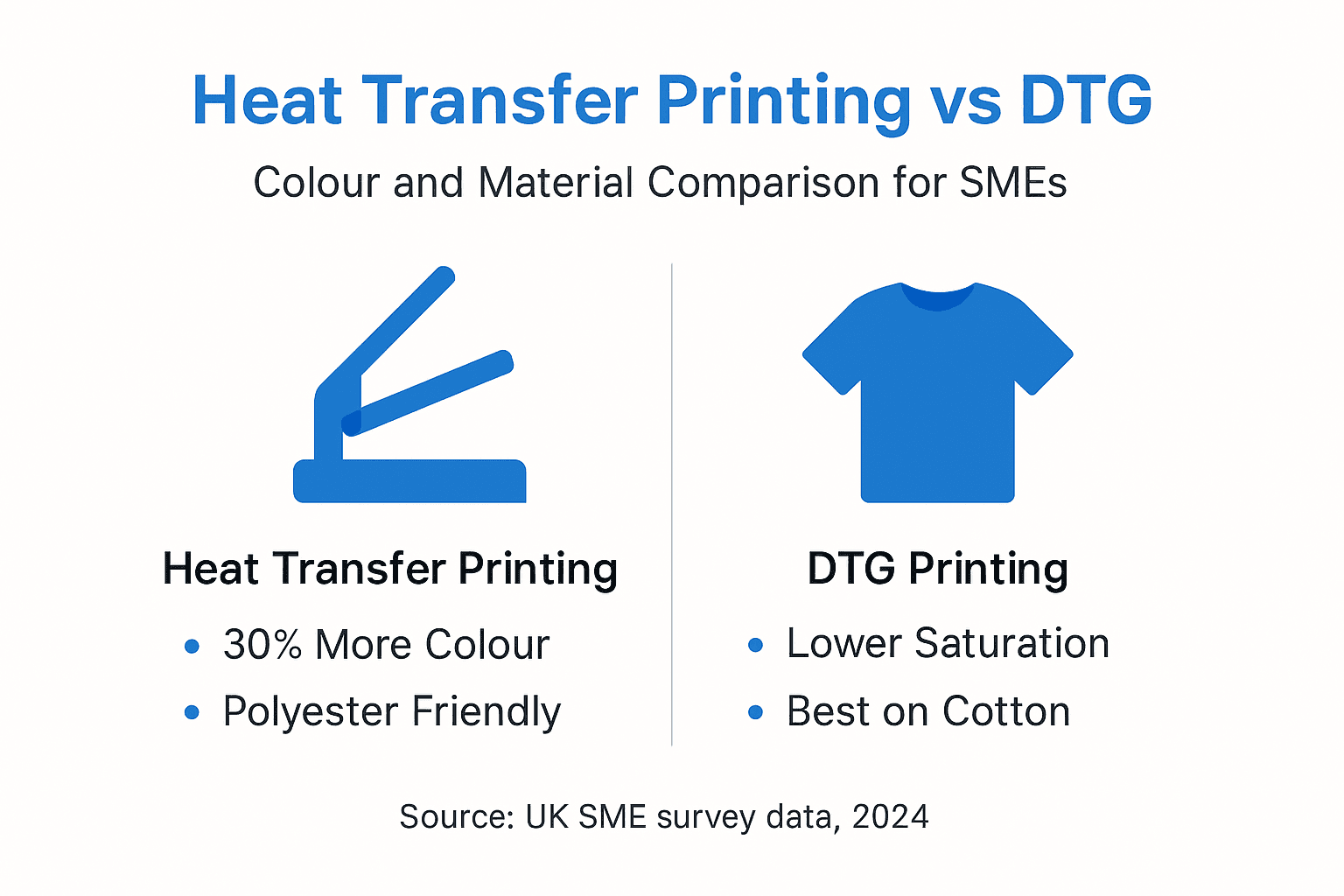 Infographic comparing heat transfer and DTG