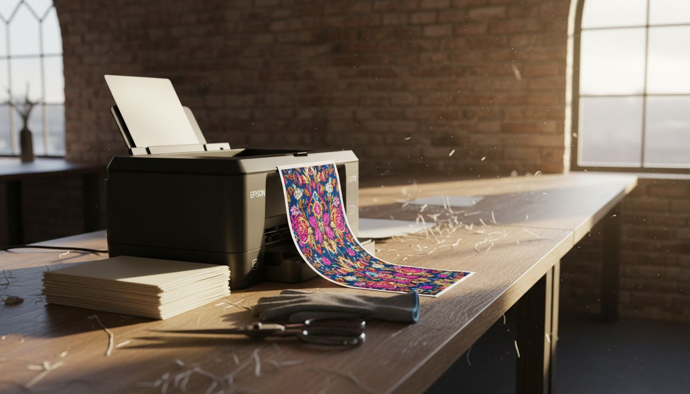 Epson SureColor F570 printing in small studio