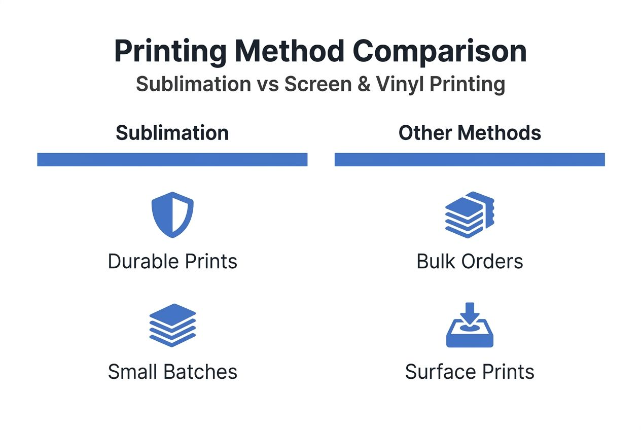 Infographic comparing sublimation to other methods