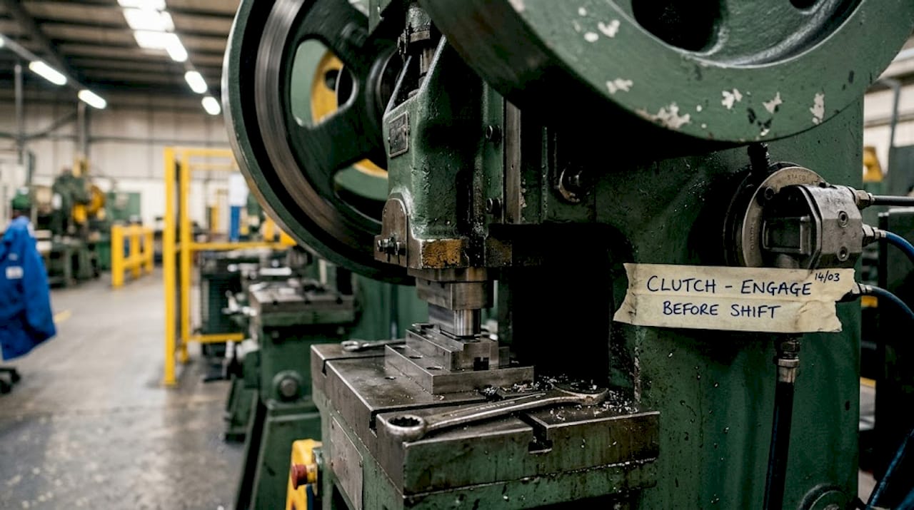 Mechanical press components during operation