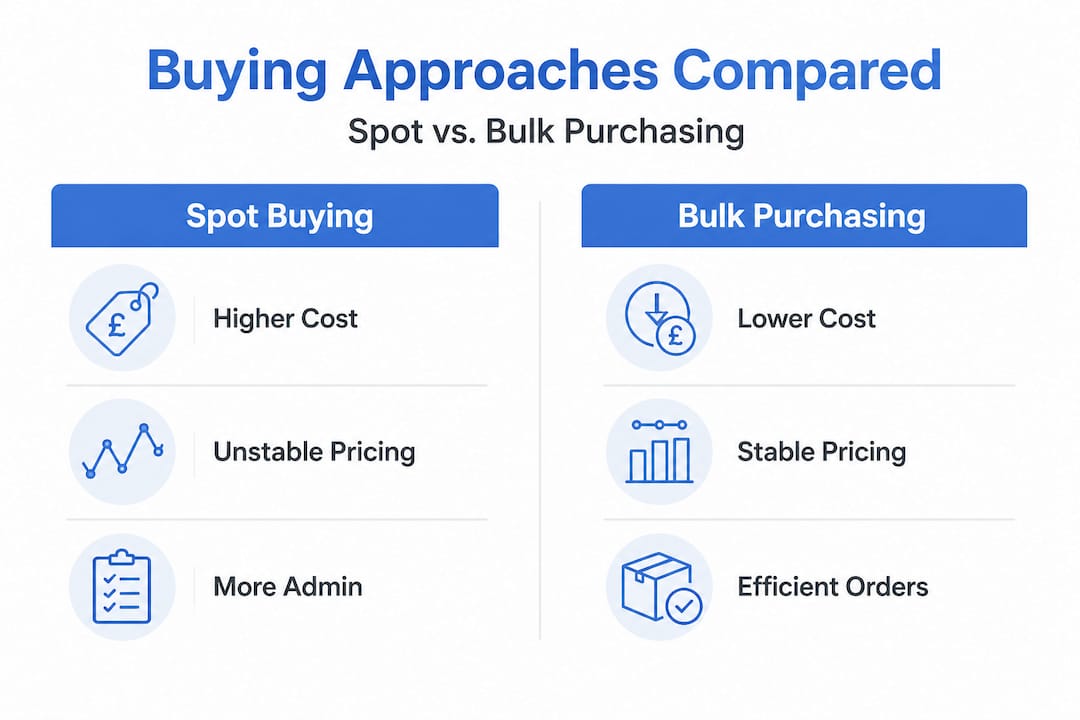 Infographic spot vs bulk buying comparison