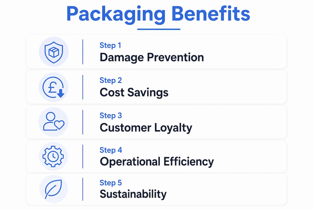 Infographic illustrating key packaging benefits