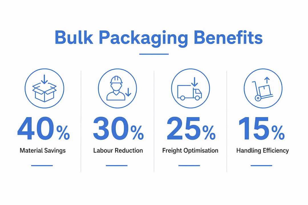 Infographic highlighting bulk packaging cost savings