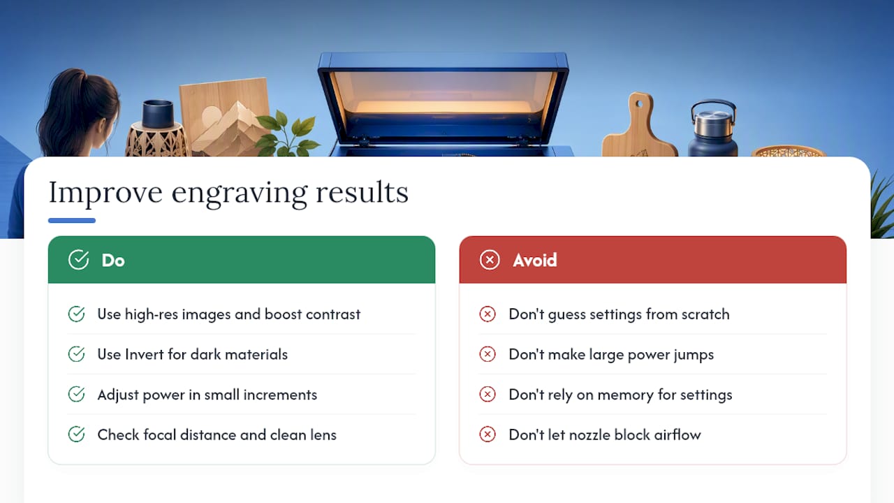 How do you get consistently better engraving results? — overview diagram