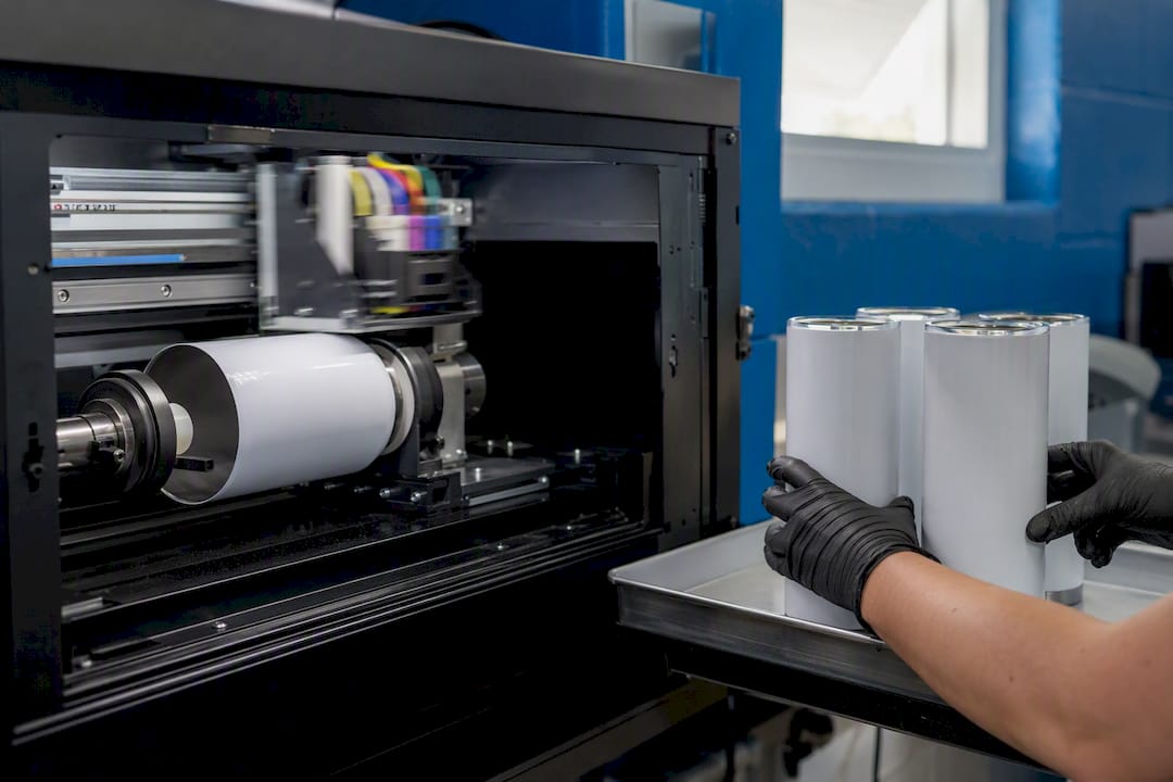 Sublimation printer working on tumbler