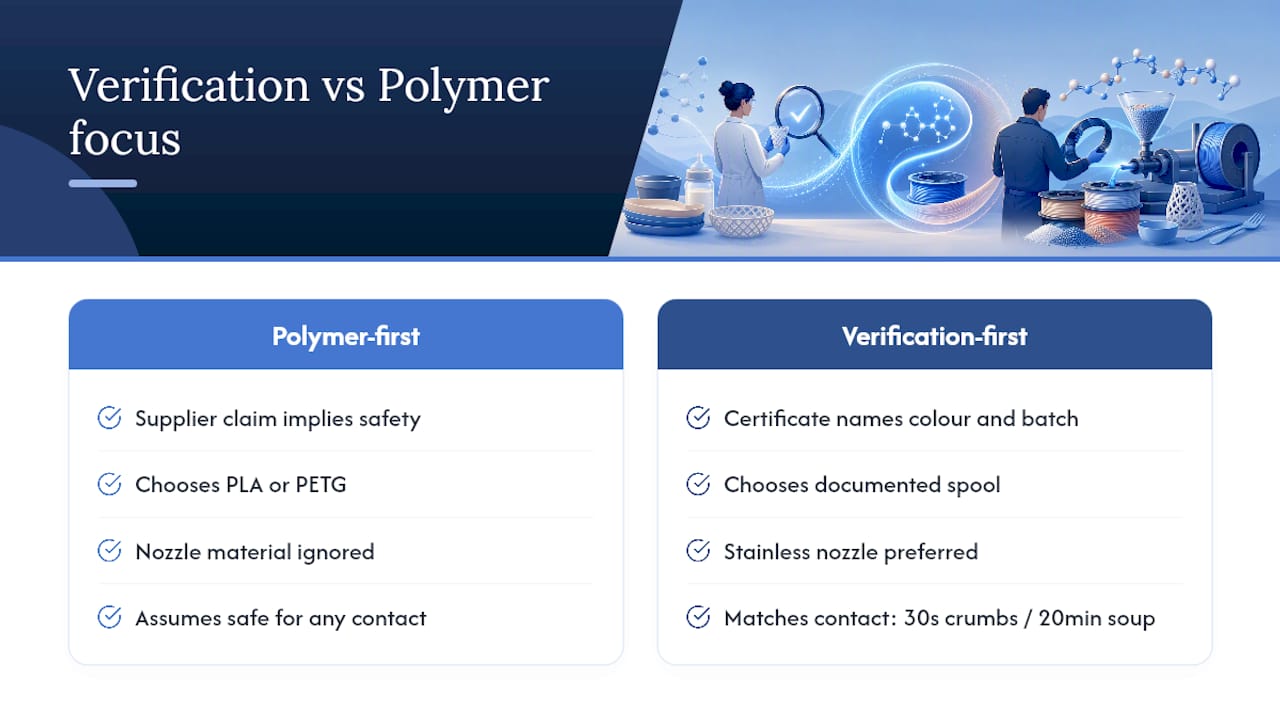 Editorial take on verifying filament by documentation — overview diagram