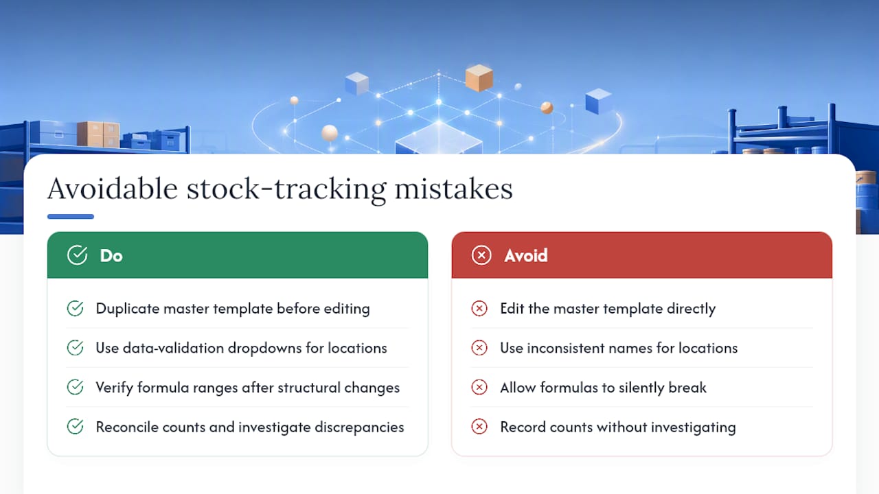 Common mistakes in blank stock management and how to avoid them — overview diagram