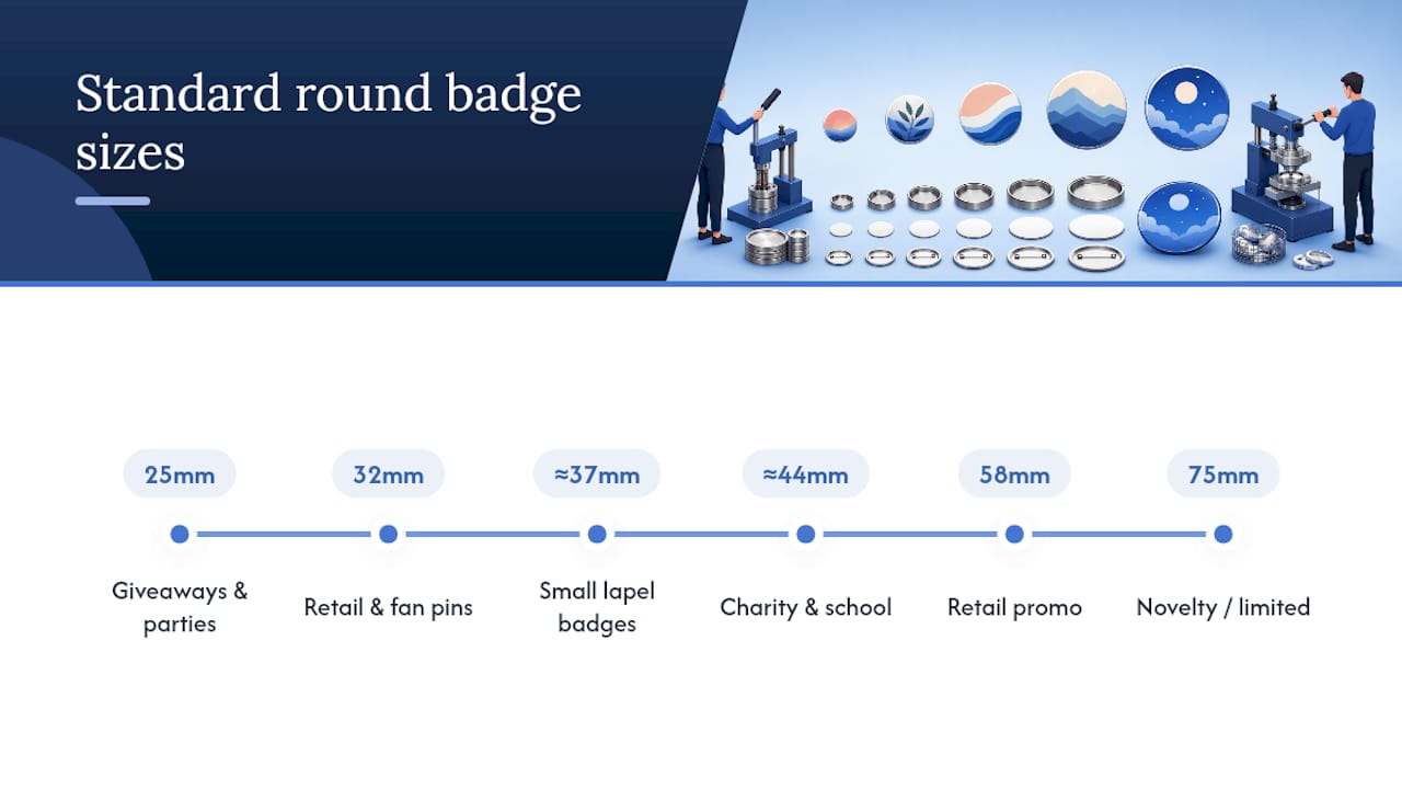 Proportional comparison of badge sizes