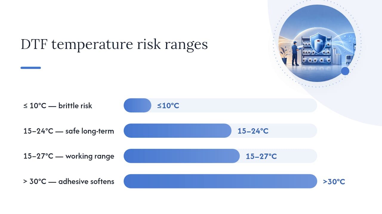 DTF film temperature storage risk ranges
