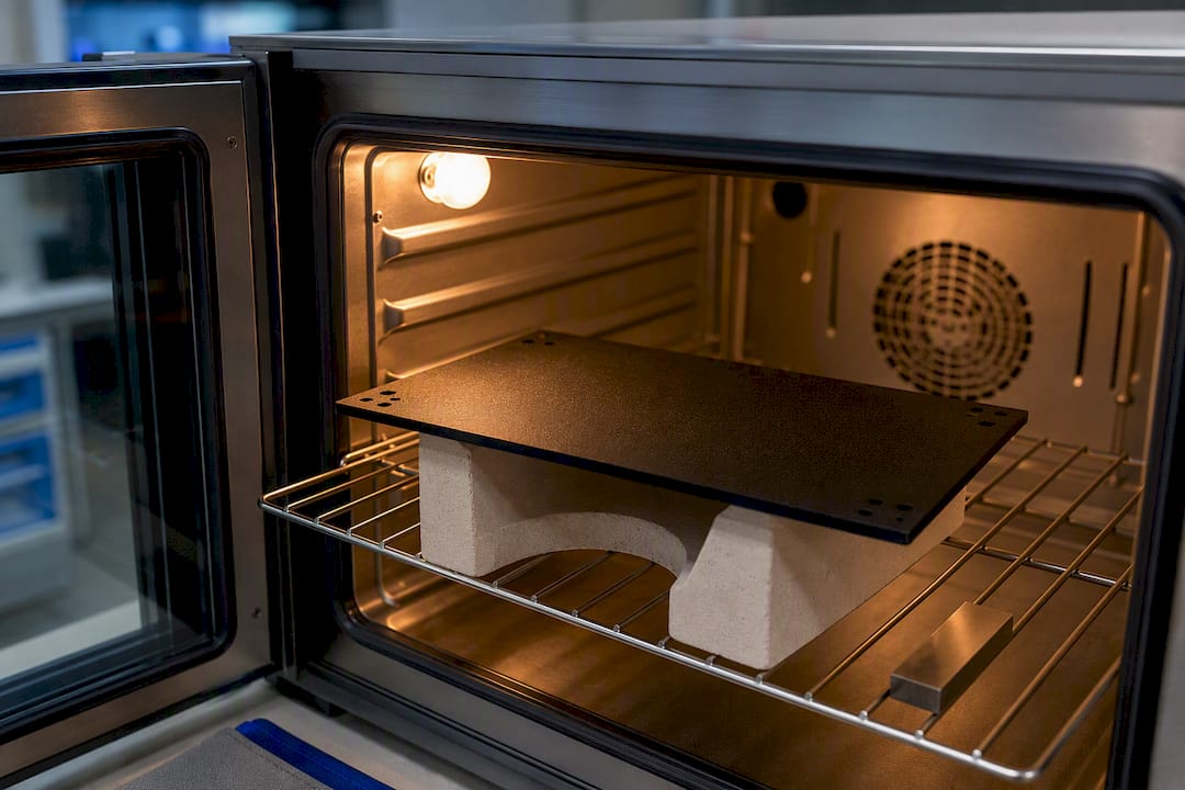 Supported ABS panel inside annealing oven