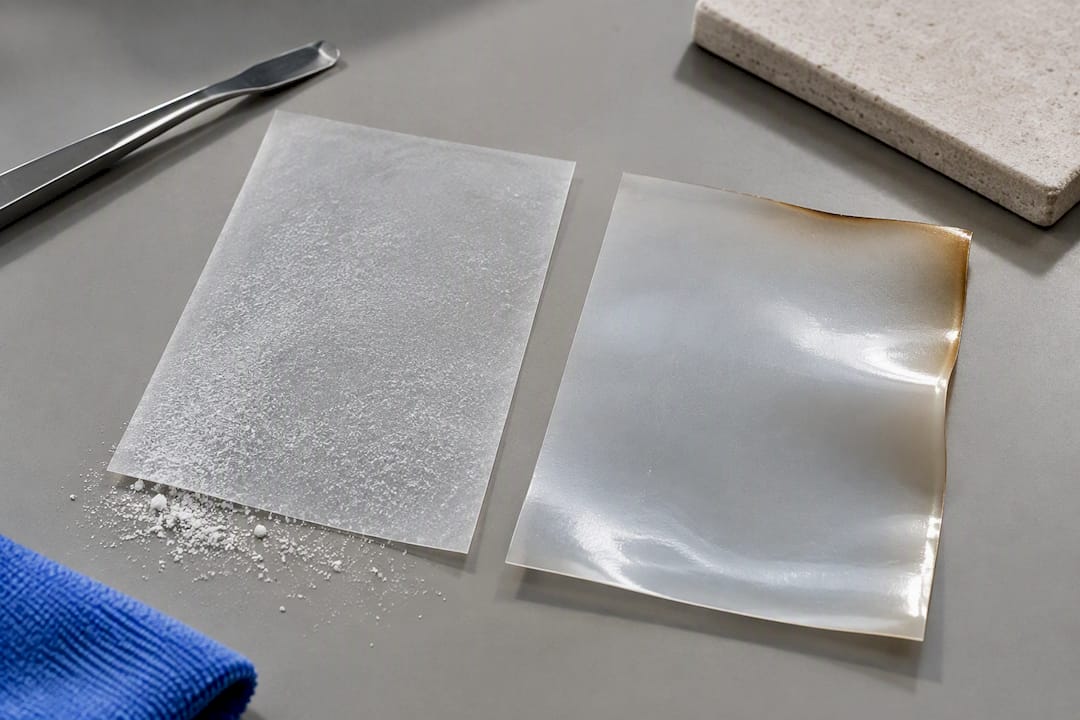 DTF film showing under and over curing