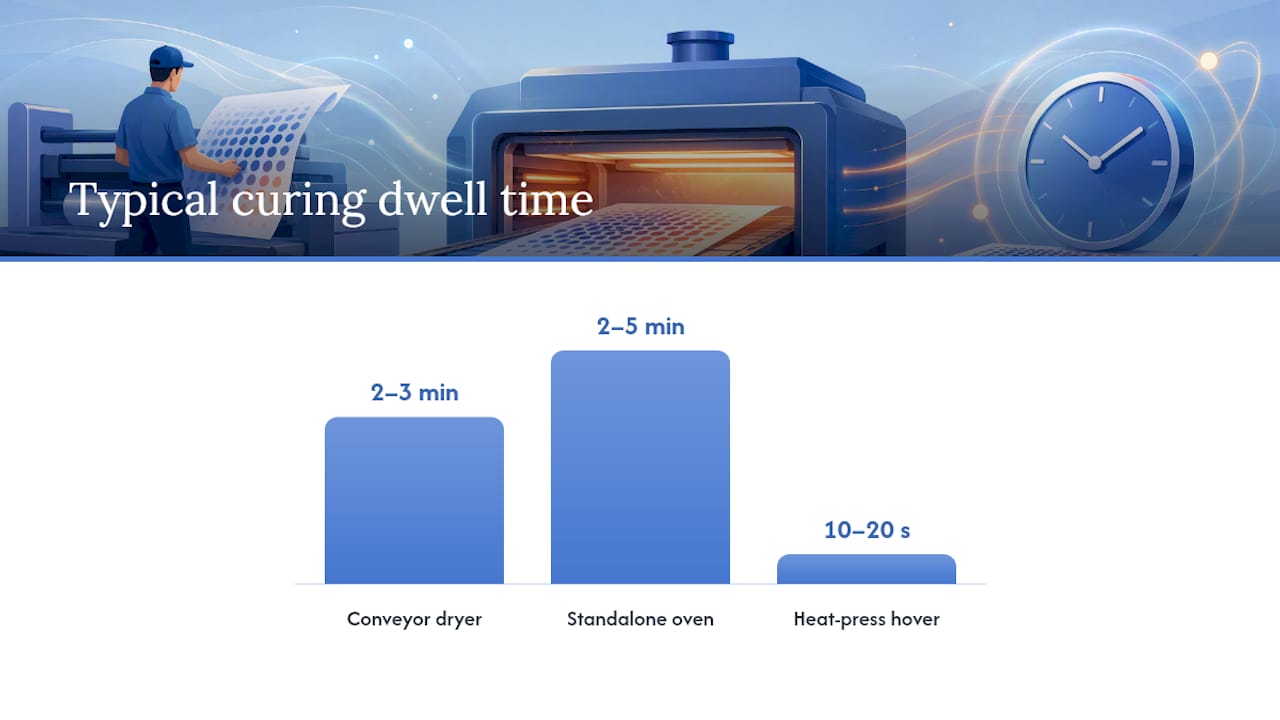 Comparison of DTF curing methods and settings