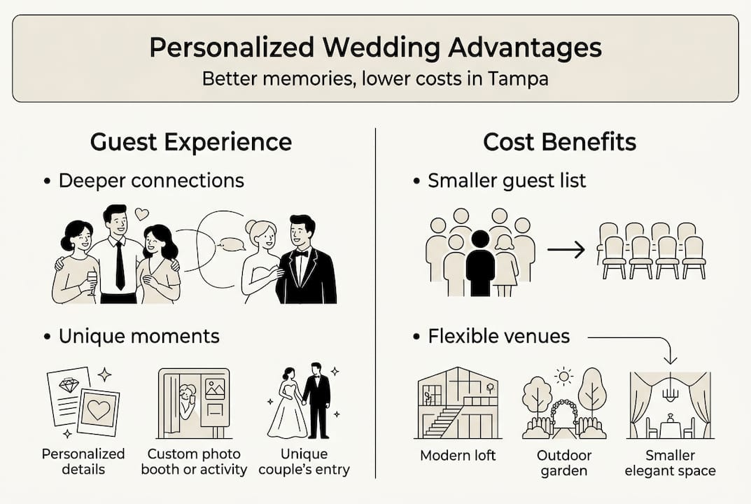 Infographic showing Tampa wedding benefits