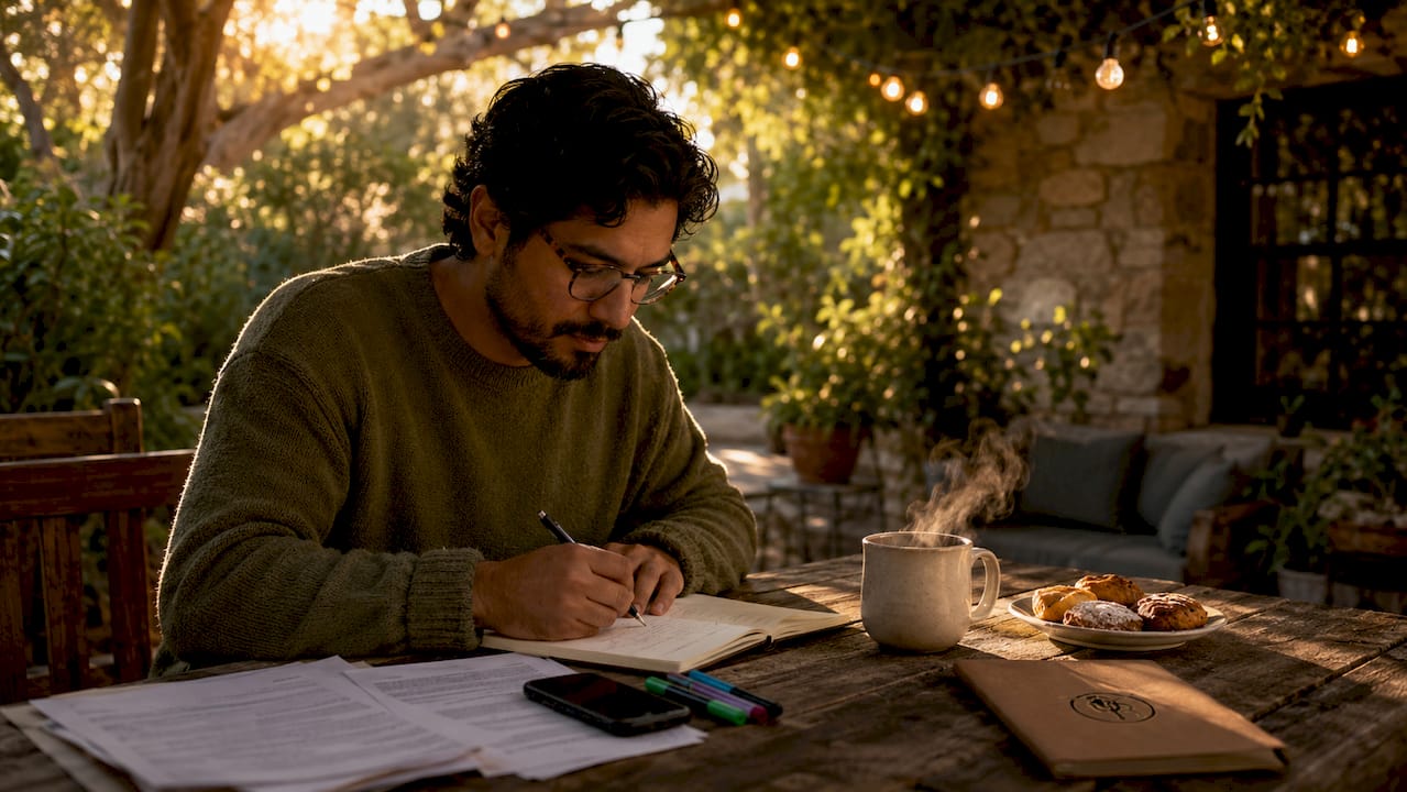 Person coordinating wedding vendor registry on laptop