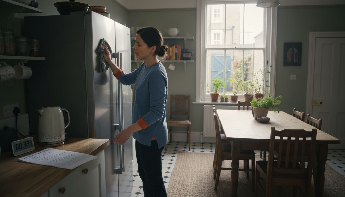 London homeowner cleaning kitchen appliances