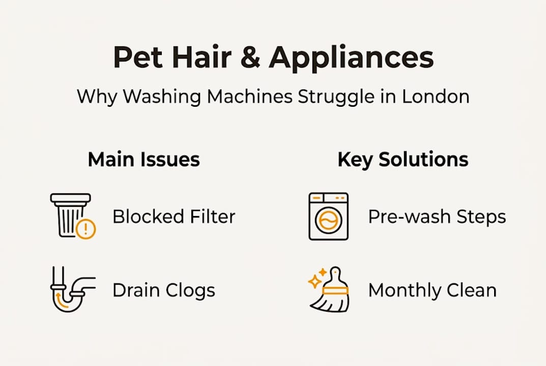 Infographic on how pet hair affects appliances