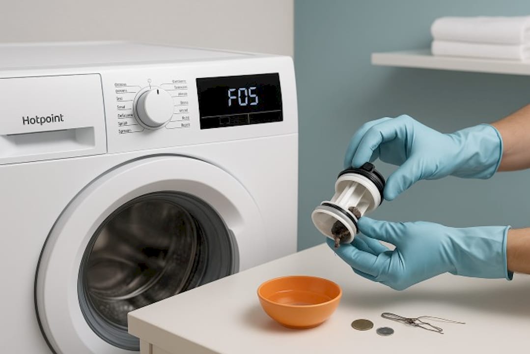 Hotpoint Washing Machine Error Codes: F01, F05, F08 Guide & Fixes