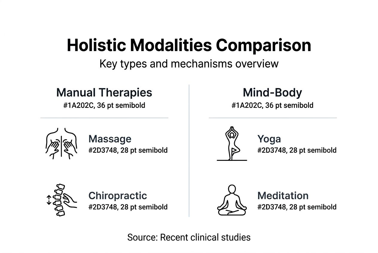 Infographic comparing holistic therapy types