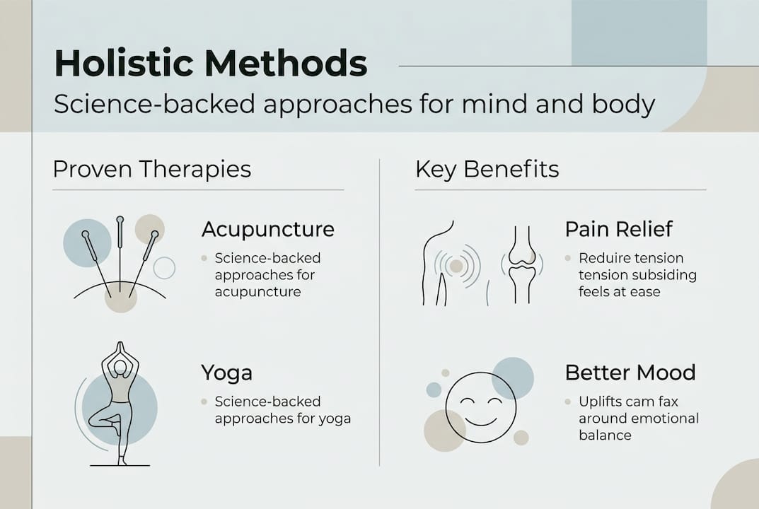 Infographic of evidence-based holistic methods