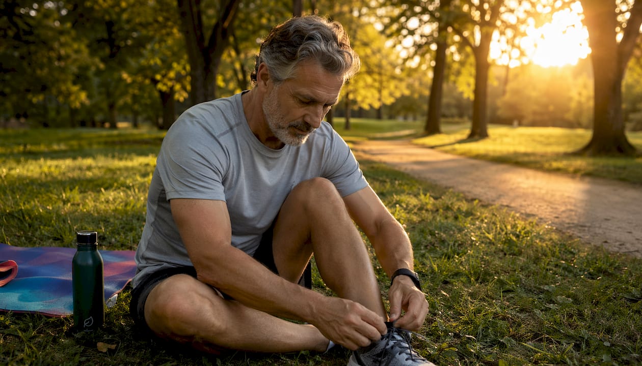 Man preparing exercise for chronic pain relief
